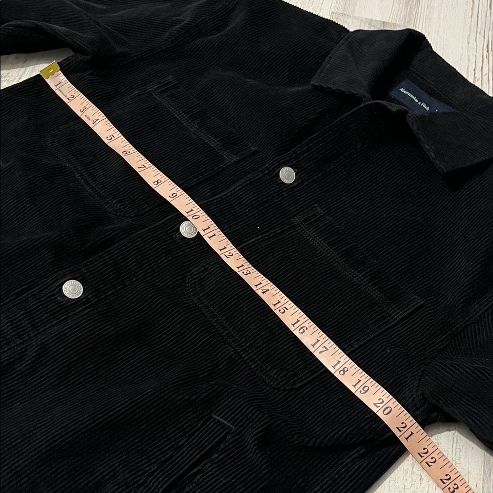 Abercrombie & Fitch Black Corduroy Shirt Jacket Size Medium - Picture 11 of 12
